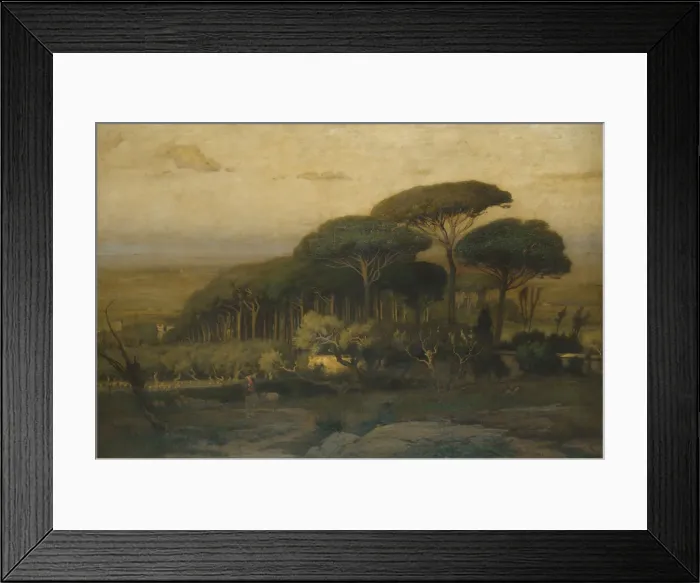 Framed Print : Pine Grove of the Barberini Villa, 1876. Creator: George Inness Framed Print : Pine Grove of the Barberini Villa, 1876. Creator: George Inness