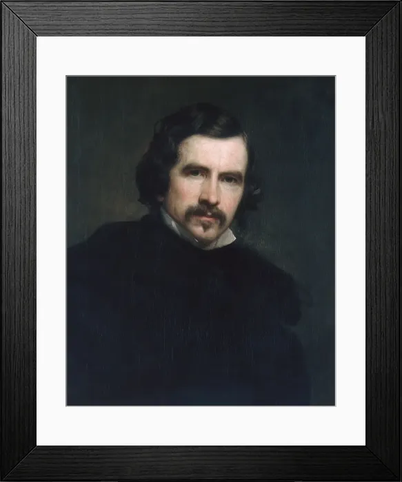 Framed Print : Portrait of the Artist, 1851. Creator: George Peter Alexander Healy Framed Print : Portrait of the Artist, 1851. Creator: George Peter Alexander Healy