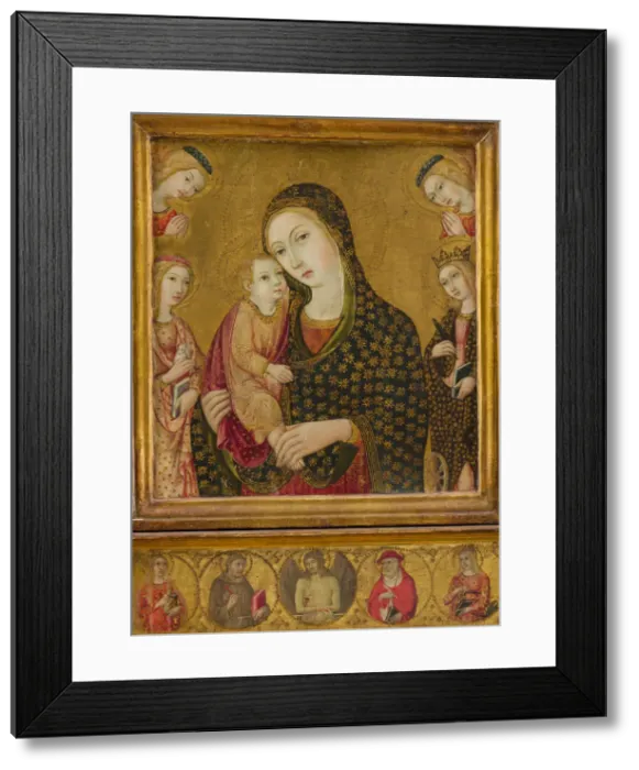 Framed Print : Madonna and child with the Dead Christ, Saints Agnes and Catherine of Alexandria Framed Print : Madonna and child with the Dead Christ, Saints Agnes and Catherine of Alexandria