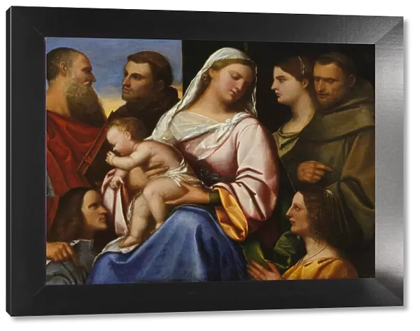 Madonna and Child with Saints and Donors. Creator: Sebastiano del Piombo