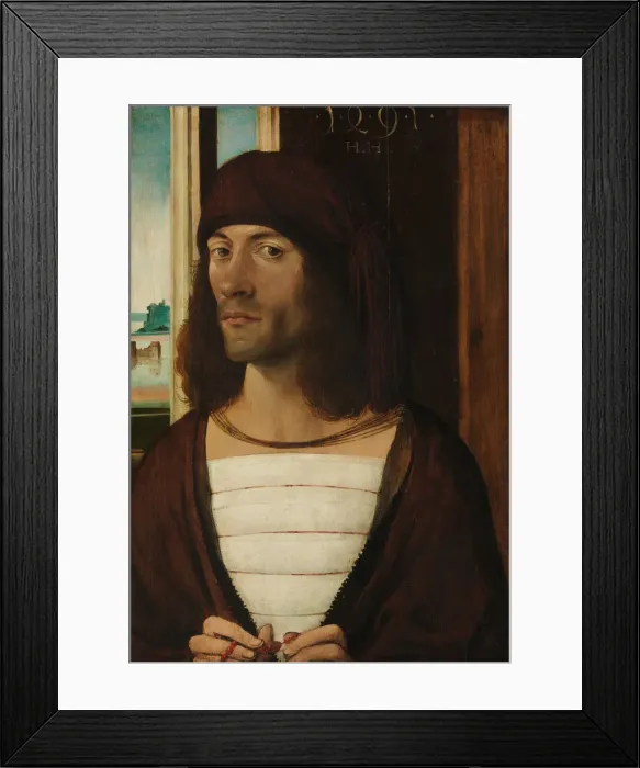 Framed Print : Portrait of a Man, 1491. Creator: German (Nuremberg) Painter (late 15th century) Framed Print : Portrait of a Man, 1491. Creator: German (Nuremberg) Painter (late 15th century)
