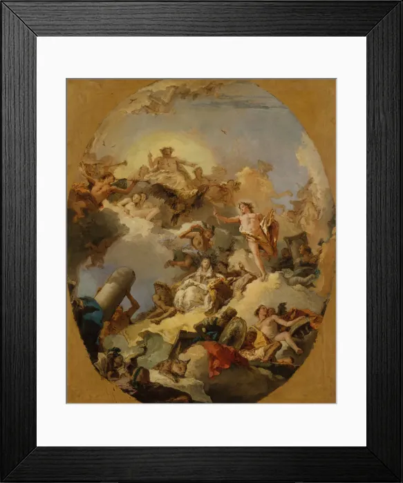 Framed Print : The Apotheosis of the Spanish Monarchy, 1760s. Creator: Giovanni Battista Tiepolo Framed Print : The Apotheosis of the Spanish Monarchy, 1760s. Creator: Giovanni Battista Tiepolo