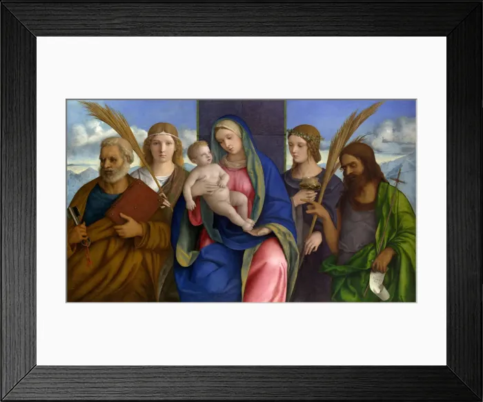 Framed Print : Madonna and Child with Saints. Creator: Giovanni Bellini Framed Print : Madonna and Child with Saints. Creator: Giovanni Bellini