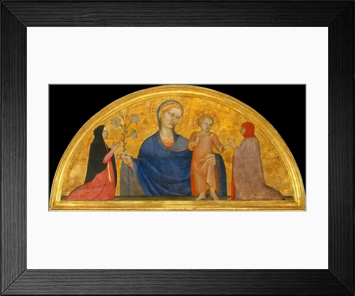 Framed Print : Madonna and Child with Donors, ca. 1365. Creator: Giovanni da Milano Framed Print : Madonna and Child with Donors, ca. 1365. Creator: Giovanni da Milano