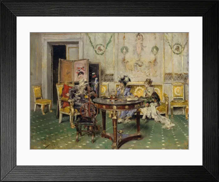Framed Print : Gossip, 1873. Creator: Giovanni Boldini Framed Print : Gossip, 1873. Creator: Giovanni Boldini