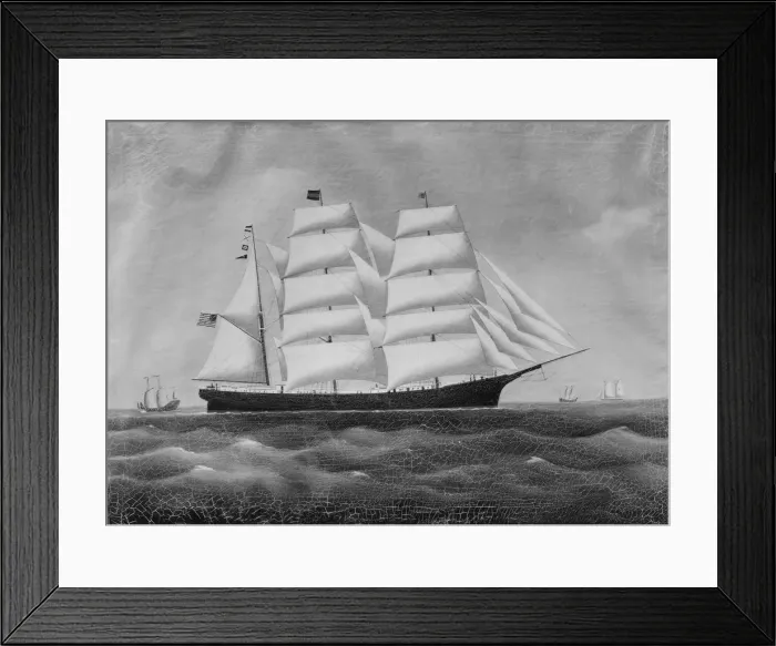 Framed Print : The Ship John W. Brewer, ca. 1845. Creator: Unknown Framed Print : The Ship John W. Brewer, ca. 1845. Creator: Unknown