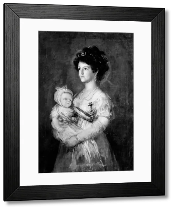 Framed Print : Infanta Maria Luisa (1782-1824) and Her Son Carlos Luis (1799-1883). Creator Framed Print : Infanta Maria Luisa (1782-1824) and Her Son Carlos Luis (1799-1883). Creator
