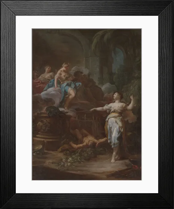 Framed Print : Medea Rejuvenating Aeson, ca. 1760. Creator: Corrado Giaquinto Framed Print : Medea Rejuvenating Aeson, ca. 1760. Creator: Corrado Giaquinto
