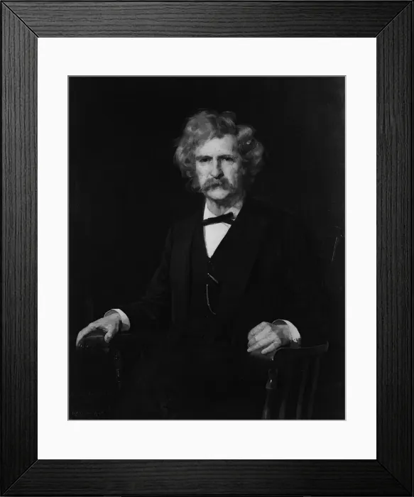 Framed Print : Mark Twain, 1890. Creator: Charles Noel Flagg Framed Print : Mark Twain, 1890. Creator: Charles Noel Flagg