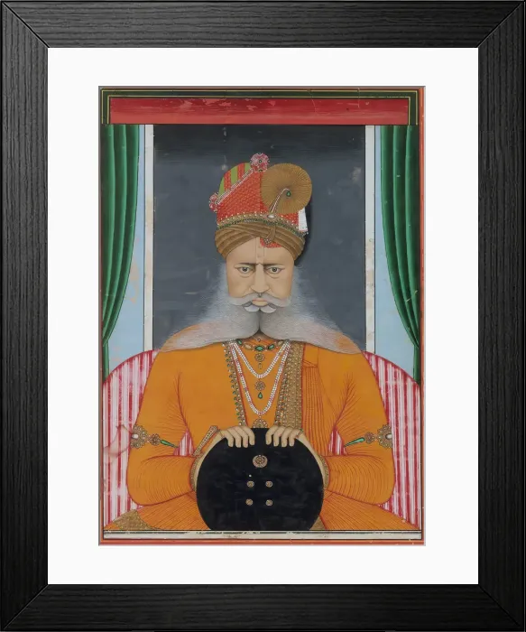 Framed Print : Maharaja Sardar Singh of Bikaner, ca. 1860-70. Creator: Chotu Framed Print : Maharaja Sardar Singh of Bikaner, ca. 1860-70. Creator: Chotu