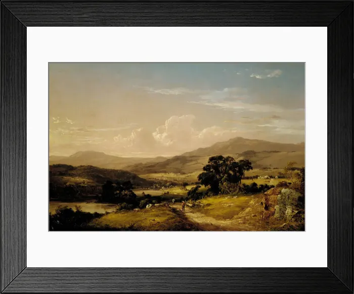 Framed Print : Near Squam Lake, New Hampshire, 1856. Creator: David Johnson Framed Print : Near Squam Lake, New Hampshire, 1856. Creator: David Johnson