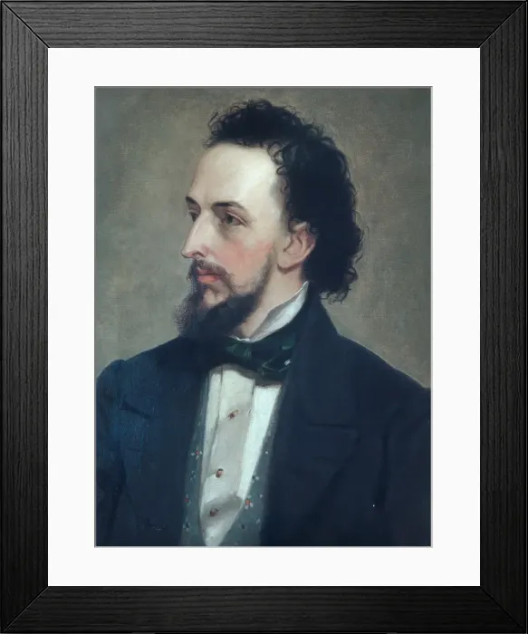 Framed Print : Portrait of a Man, ca. 1850. Creator: Unknown