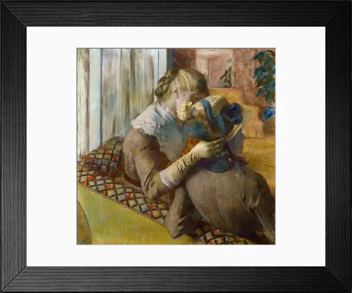 Framed Print : At the Milliners, 1881. Creator: Edgar Degas Framed Print : At the Milliners, 1881. Creator: Edgar Degas