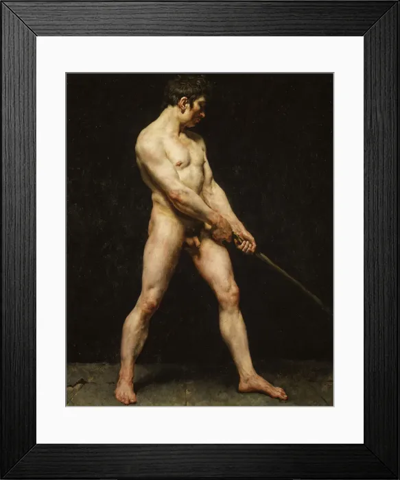 Framed Print : Study of a Nude Man, ca. 1810-20. Creator: Unknown Framed Print : Study of a Nude Man, ca. 1810-20. Creator: Unknown