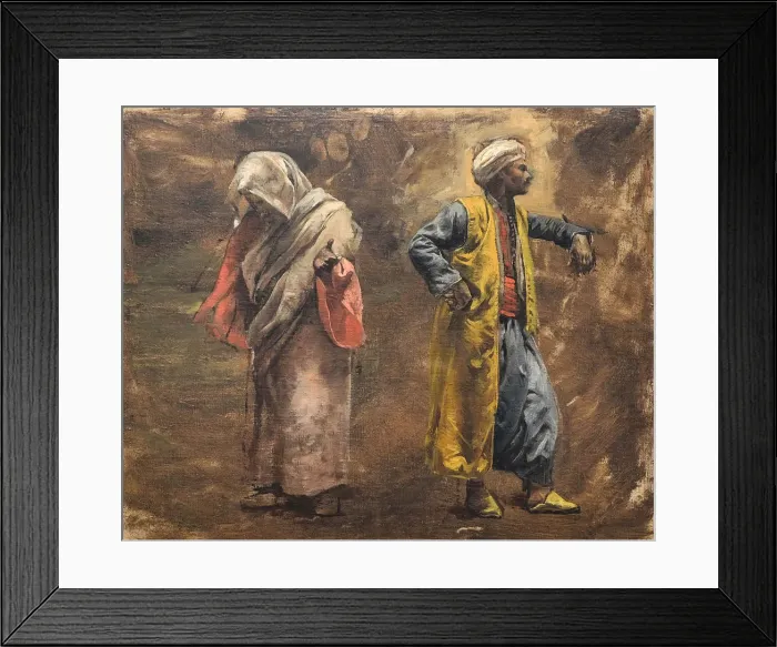 Framed Print : Study of Two Figures, ca. 1878. Creator: Edwin Lord Weeks Framed Print : Study of Two Figures, ca. 1878. Creator: Edwin Lord Weeks