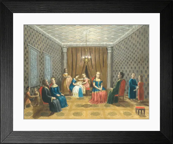 Framed Print : Egyptian Scene (possibly Moses and Zipporah), 1865-80. Creator: Erastus Salisbury Field Framed Print : Egyptian Scene (possibly Moses and Zipporah), 1865-80. Creator: Erastus Salisbury Field