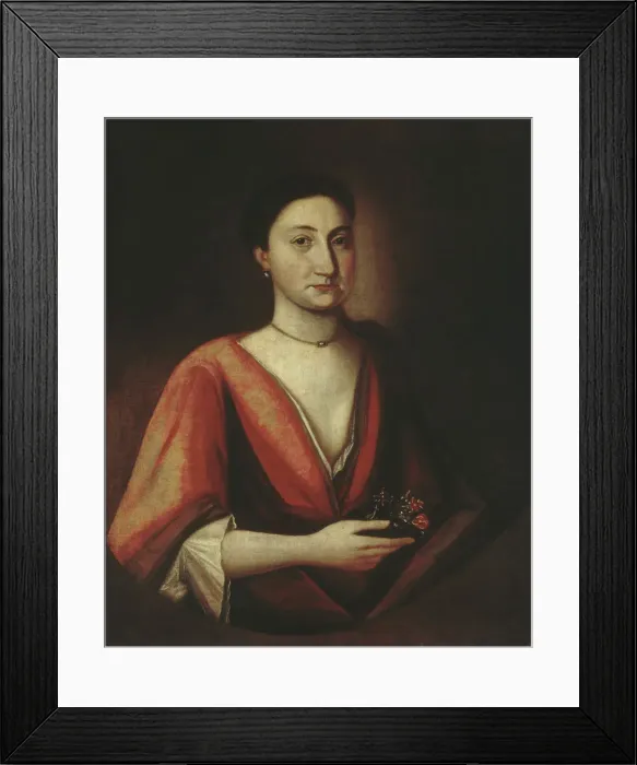 Framed Print : Portrait of a Lady (Possibly Hannah Stillman), 1720-30. Creator: Unknown Framed Print : Portrait of a Lady (Possibly Hannah Stillman), 1720-30. Creator: Unknown