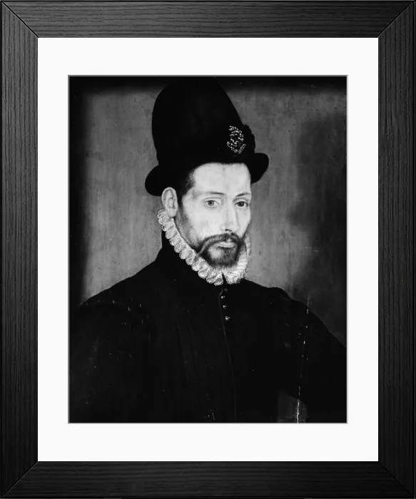 Framed Print : Portrait of a Man with a High Hat. Creator: Unknown Framed Print : Portrait of a Man with a High Hat. Creator: Unknown