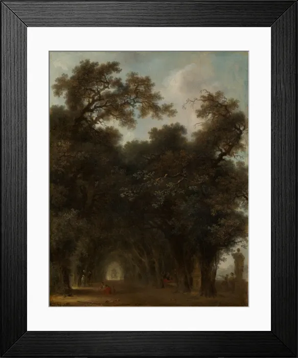 Framed Print : A Shaded Avenue, ca. 1775. Creator: Jean-Honore Fragonard Framed Print : A Shaded Avenue, ca. 1775. Creator: Jean-Honore Fragonard