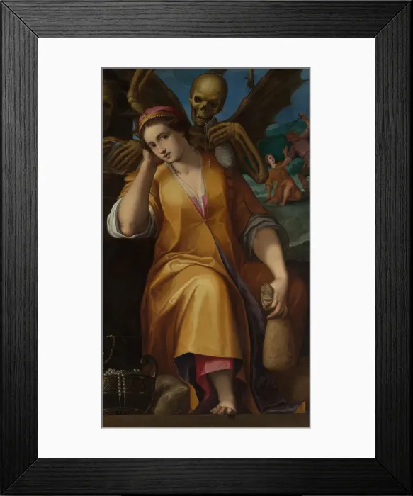 Framed Print : Allegory of Avarice. Creator: Jacopo Ligozzi Framed Print : Allegory of Avarice. Creator: Jacopo Ligozzi