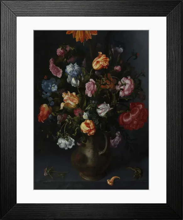 Framed Print : A Vase with Flowers, probably 1613. Creator: Jacob Vosmaer Framed Print : A Vase with Flowers, probably 1613. Creator: Jacob Vosmaer
