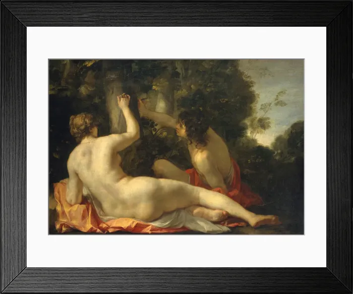 Framed Print : Angelica and Medoro, possibly early 1630s. Creator: Jacques Blanchard Framed Print : Angelica and Medoro, possibly early 1630s. Creator: Jacques Blanchard