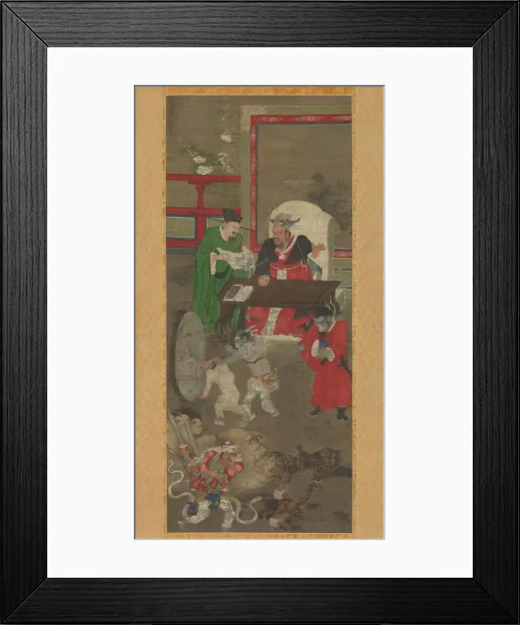 Framed Print : Ten Kings of Hell, before 1195. Creator: Jin Chushi Framed Print : Ten Kings of Hell, before 1195. Creator: Jin Chushi