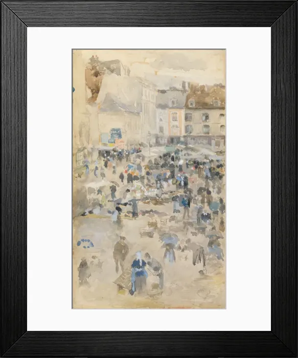 Framed Print : Variations in Violet and Grey-Market Place, Dieppe, 1885. Creator: James Abbott Framed Print : Variations in Violet and Grey-Market Place, Dieppe, 1885. Creator: James Abbott