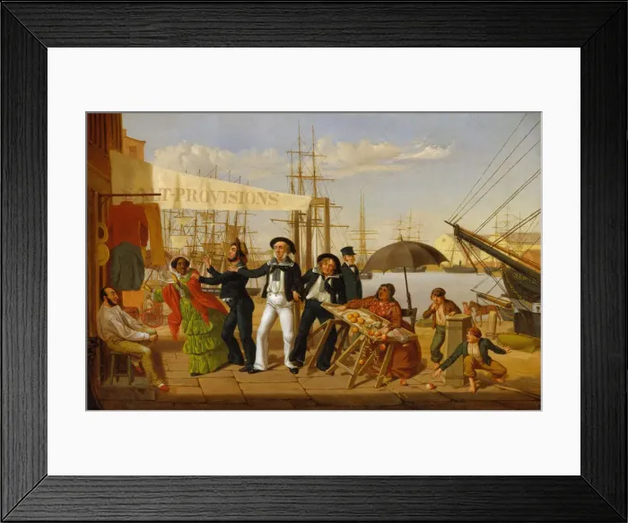 Framed Print : After a Long Cruise, 1857. Creator: John Carlin Framed Print : After a Long Cruise, 1857. Creator: John Carlin