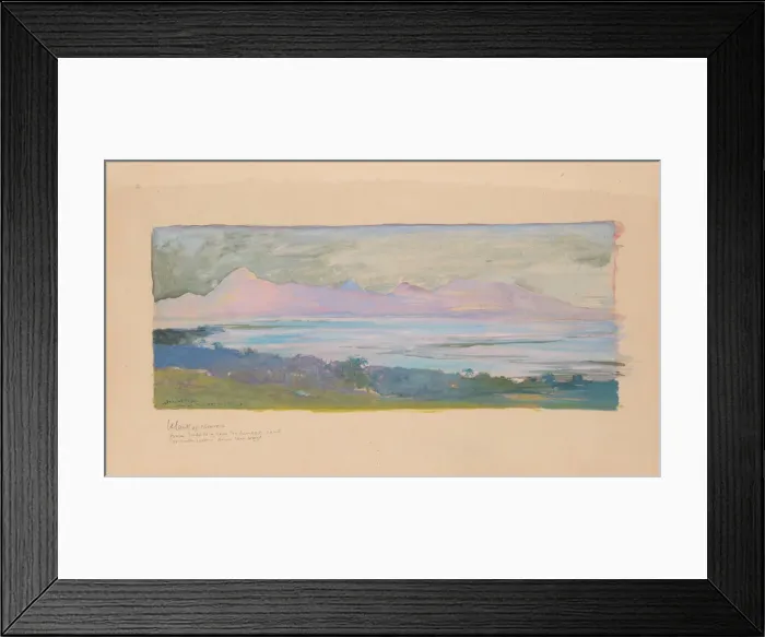 Framed Print : The Island of Moorea Looking across the Strait from Tahiti, January 1891, 1891. Creator Framed Print : The Island of Moorea Looking across the Strait from Tahiti, January 1891, 1891. Creator