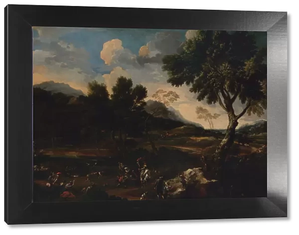 Landscape with a Battle between Two Rams, ca. 1640. Creator: Jan Miel