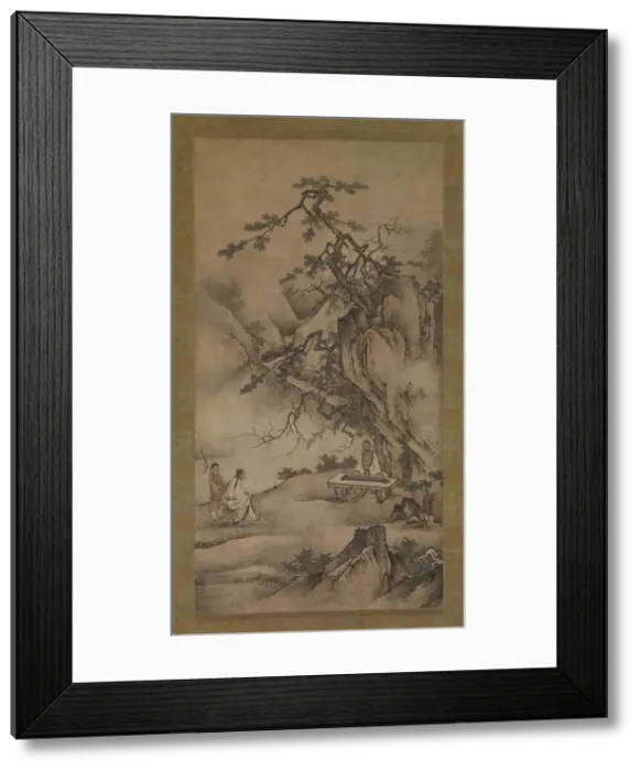 Framed Print : Bo Ya Plays the Qin as Zhong Ziqi Listens, 1530s. Creator: Unknown Framed Print : Bo Ya Plays the Qin as Zhong Ziqi Listens, 1530s. Creator: Unknown