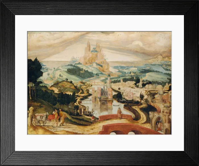 Framed Print : The Arrival in Bethlehem, ca. 1540. Creator: Master LC Framed Print : The Arrival in Bethlehem, ca. 1540. Creator: Master LC