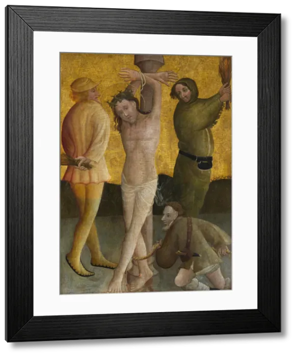 Framed Print : The Flagellation, ca. 1400. Creator: Master of the Berswordt Altar Framed Print : The Flagellation, ca. 1400. Creator: Master of the Berswordt Altar