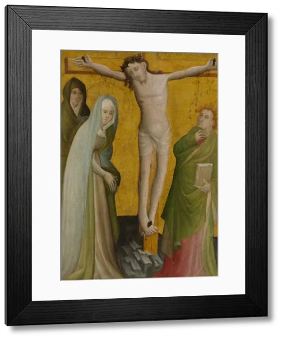 Framed Print : The Crucifixion, ca. 1400. Creator: Master of the Berswordt Altar Framed Print : The Crucifixion, ca. 1400. Creator: Master of the Berswordt Altar