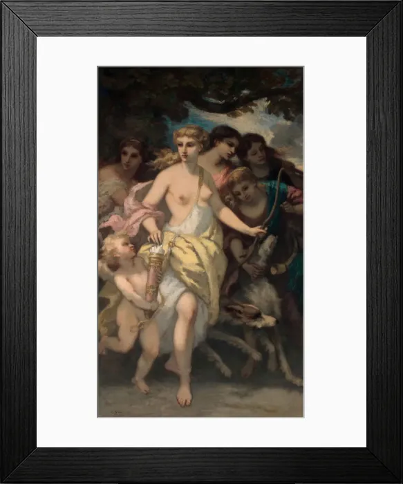 Framed Print : Diana, 1849. Creator: Narcisse Virgile Diaz de la Pena Framed Print : Diana, 1849. Creator: Narcisse Virgile Diaz de la Pena