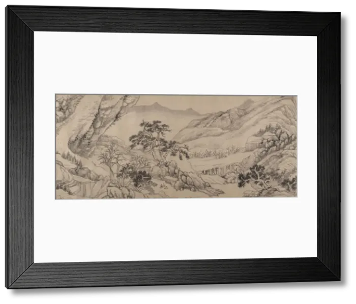 Framed Print : Traveling Amid Streams and Mountains, 1680. Creator: Liu Yu Framed Print : Traveling Amid Streams and Mountains, 1680. Creator: Liu Yu