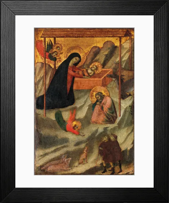 Framed Print : The Nativity, ca. 1320-40. Creator: Maestro Daddesco Framed Print : The Nativity, ca. 1320-40. Creator: Maestro Daddesco
