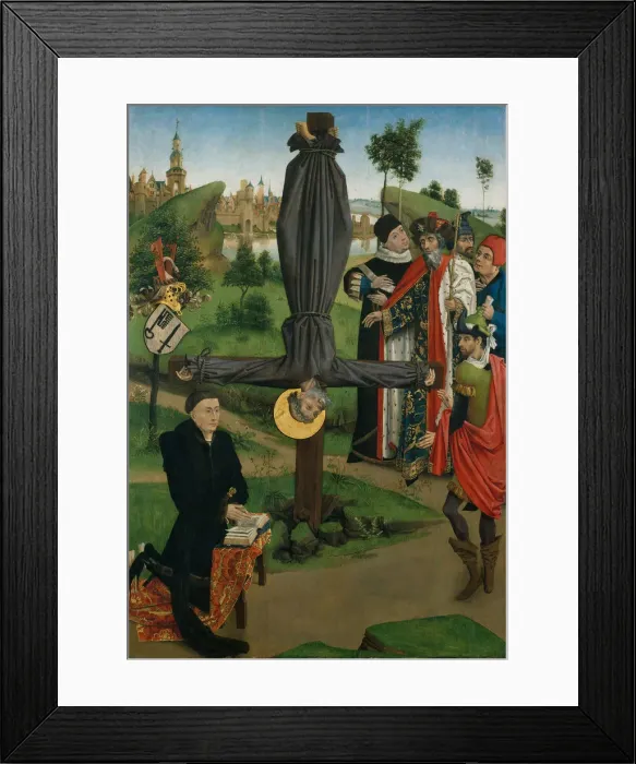 Framed Print : The Crucifixion of Saint Peter with a Donor; The Legend of Saint Anthony Abbot with a Donor Framed Print : The Crucifixion of Saint Peter with a Donor; The Legend of Saint Anthony Abbot with a Donor