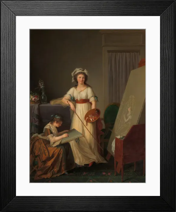 Framed Print : The Interior of an Atelier of a Woman Painter, 1789. Creator: Marie Victoire Lemoine Framed Print : The Interior of an Atelier of a Woman Painter, 1789. Creator: Marie Victoire Lemoine