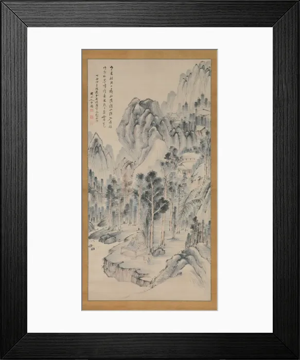 Framed Print : Shorinji Temple, 1817. Creator: Okada Beisanjin Framed Print : Shorinji Temple, 1817. Creator: Okada Beisanjin