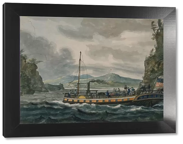 Steamboat Travel on the Hudson River, 1811-ca. 1813. Creator: Pavel Petrovic Svin in