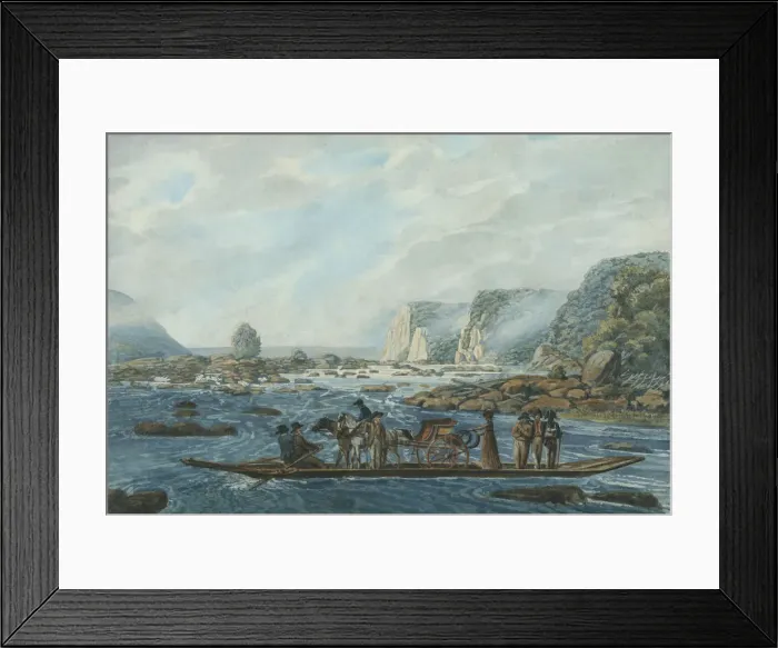 Framed Print : A Ferry Scene on the Susquehanna at Wrights Ferry, near Havre de Grace, 1811-ca. 1813 Framed Print : A Ferry Scene on the Susquehanna at Wrights Ferry, near Havre de Grace, 1811-ca. 1813