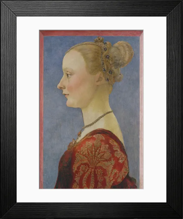 Framed Print : Portrait of a Woman, ca. 1480. Creator: Piero del Pollaiolo Framed Print : Portrait of a Woman, ca. 1480. Creator: Piero del Pollaiolo