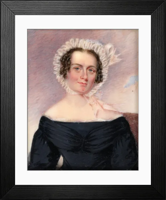 Framed Print : Portrait of a Lady, 1837. Creator: Samuel Broadbent Framed Print : Portrait of a Lady, 1837. Creator: Samuel Broadbent