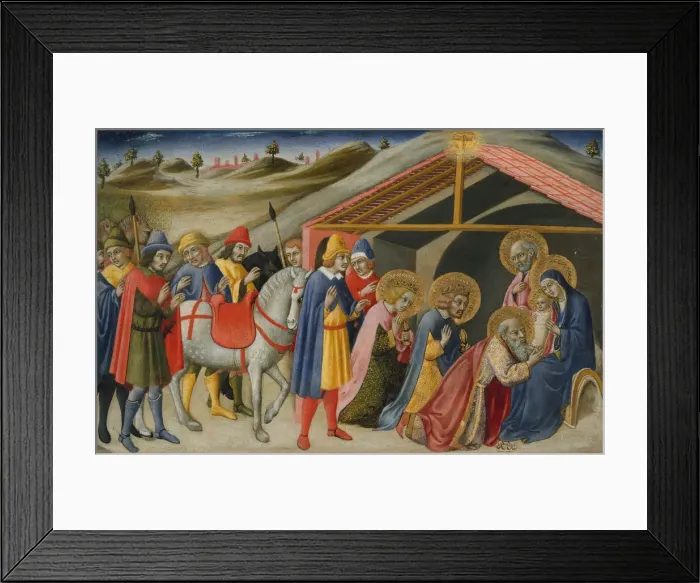 Framed Print : The Adoration of the Magi, ca. 1470. Creator: Sano di Pietro Framed Print : The Adoration of the Magi, ca. 1470. Creator: Sano di Pietro