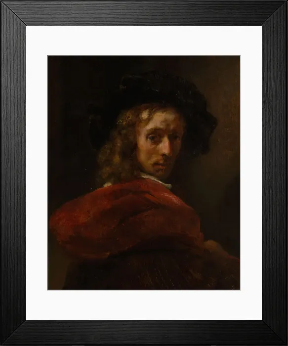 Framed Print : Man in a Red Cloak. Creator: Unknown Framed Print : Man in a Red Cloak. Creator: Unknown