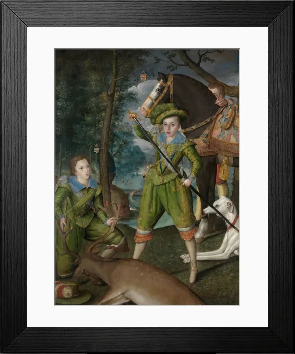 Framed Print : Henry Frederick (1594-1612), Prince of Wales, with Sir John Harington (1592-1614) Framed Print : Henry Frederick (1594-1612), Prince of Wales, with Sir John Harington (1592-1614)