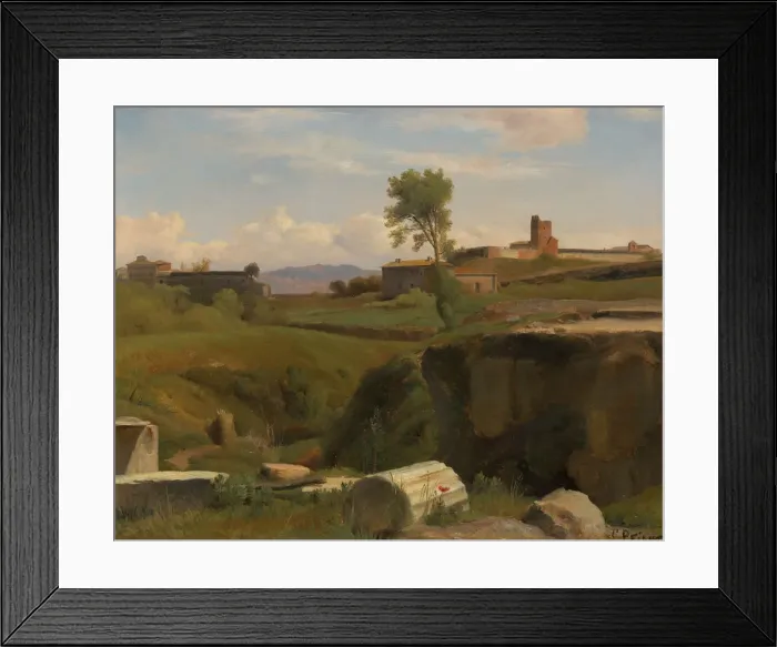 Framed Print : View on the Aventine Hill, Rome. Creator: Romain-Etienne-Gabriel Prieur Framed Print : View on the Aventine Hill, Rome. Creator: Romain-Etienne-Gabriel Prieur