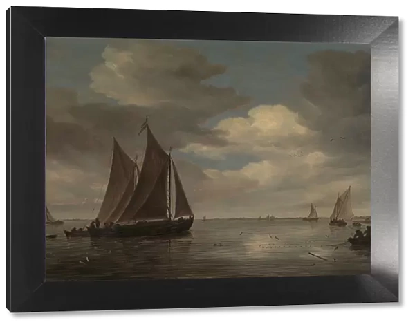 Fishing Boats on a River, early 1660s. Creator: Salomon Ruysdael